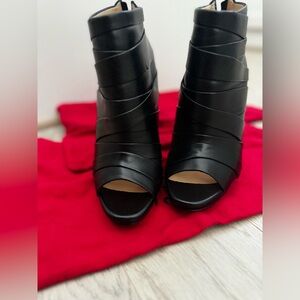Christian Louboutin open toe booties , size 37.5/ size 7.5